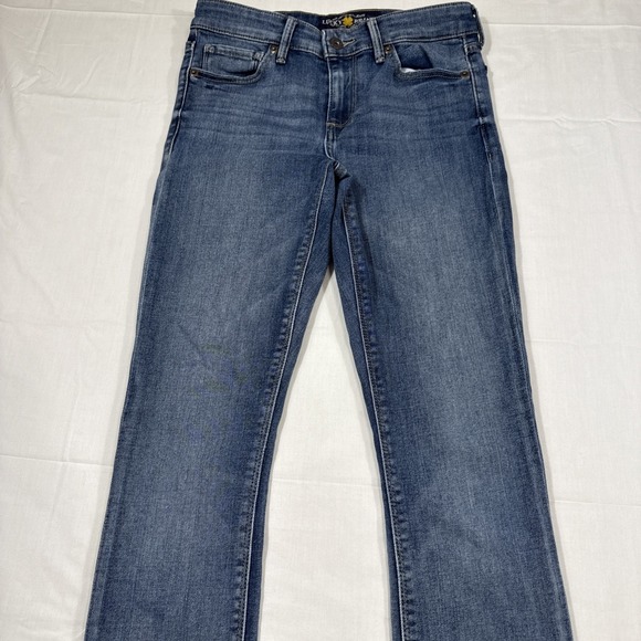 Lucky Brand AVA Midrise skinny Sz 0/25R Dark Blue Lucky You - Picture 2 of 11